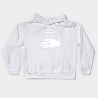 DOGS TRUCKS NAPS WHITE Kids Hoodie